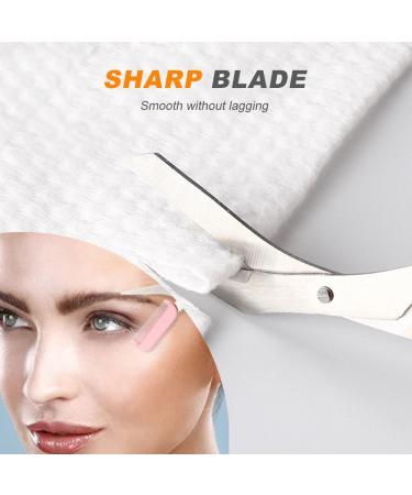 2024 Upgraded Eyebrow Trimmer Scissors with Comb - Precision Hair Removal Tool in Purple | Non-Slip Makeup Essential - Buy Online on GoSupps.com