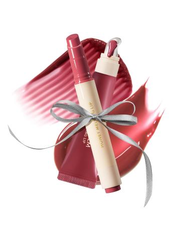 Nature Republic Honey Melting Lip & Butter Balm (BERRY & RASPBERRY GLAZE) Set - Moisturizing Tinted Lip Balm Plumping Gloss Peptides Fuller-Looking Lips