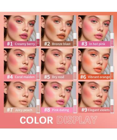  SONGVISON Liquid Blusher Beauty Long-Lasting Liquid Blush for High Pigmentation Color Waterproof Makeup Touch Up Matte Eyeshadow Makeup Stick #3 in Pink - Buy Online on GoSupps.com