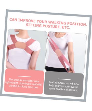 Back Brace Straightener Belt - Electronic Posture Corrector & Anti Hunchback Support Strap - Pink Polyester - Adjustable Comfort for Men & Women - Perfect Posture Trainer 22x14x2cm - Buy Online on GoSupps.com