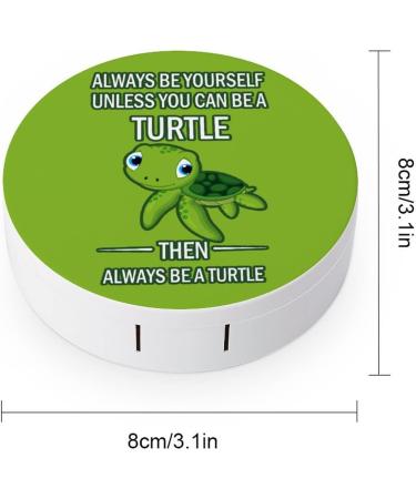 Always Be A Turtle Contact Lens Kit Storage Box - Round Case with Mirror | International Shipping Available - Buy Online on GoSupps.com
