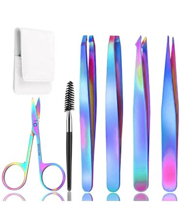 Plucking the tweezers 4-piece tweezers set tweezers pointed stainless steel eyebrow tweezers professional splinter tweezers for eyebrows eyelashes ingredient hair beard hair