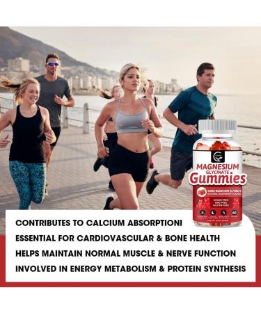 Magnesium Glycinate & L-Threonate Gummies - 400mg & 200mg - Potassium Complex with VitD, B6, CoQ10 - Memory, Calm Mood & Sleep Support - 120 Raspberry Gummies - Buy Online on GoSupps.com