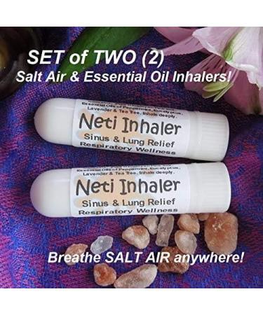 Urban ReLeaf NETI Salt Air Relief Inhalers - Set of 2 | Natural Sinus & Lung Wellness with Himalayan Botanicals | Aromatherapy for Colds Asthma & Cough - Buy Online on GoSupps.com