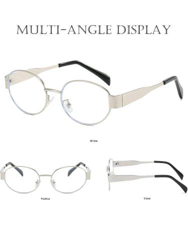 Fashion Oval Blue Light Blocker Glasses | Retro Non-Prescription Eyewear for Men & Women - Buy Online on GoSupps.com