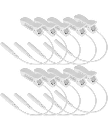 10-Piece TENS Ear Clip Set for Vagus Nerve Stimulation | 2.0 mm Electrode Cables for Digital TENS Massage Devices - International Shipping Available - Buy Online on GoSupps.com