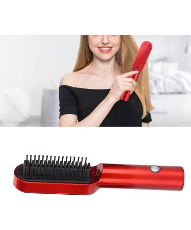 Electric Hair Straightener Brush - USB Charging Cordless & Portable for Home & Travel - Safe Hair Curling Comb with Constant Temperature - Buy Online on GoSupps.com