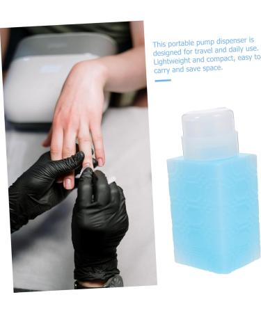 NUSITOU Gel Nail Polish Nail Gel Polish Liquid Pump Dispenser Nail Polish Remover Powder Pump Bottle Alcohol Dispenser Makeup Remover Bottle Repair Travel Plastic Shampoo Bottle 6x5x13cm Blue - Buy Online on GoSupps.com