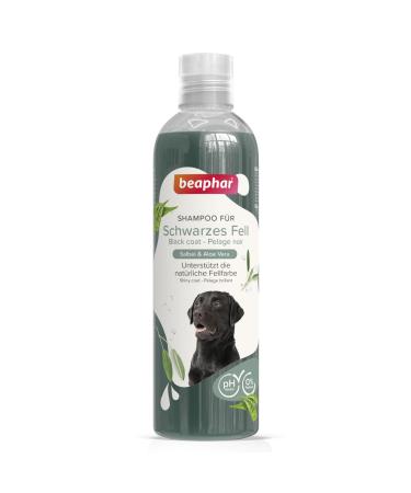 Beaphar - Shampoo for black fur - supports the natural fur color - skin -friendly - with sage and aloe vera - pH -neutral - 0% parabens silicone - fresh fragrance - vegan - 250 ml black fur - 250 ml