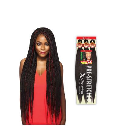 Outre X-Pression Kanekalon 3X Pre Stretched Braid 42 - Multi Pack Deals (3-Pack 1B) - Buy Online on GoSupps.com