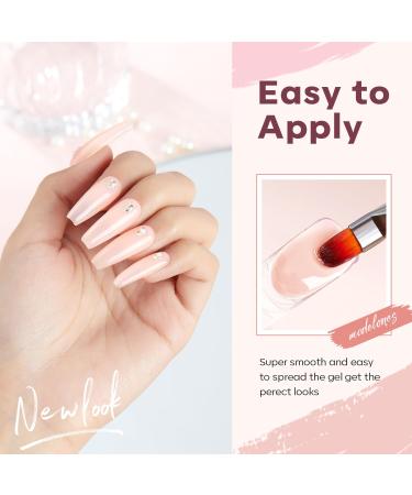 Buy Modelones Poly Gel Set - 6 Colors Jelly Gel Nail Extension Kit | Milky White Sheer Pink Nude | DIY Nail Art for Women - Buy Online on GoSupps.com