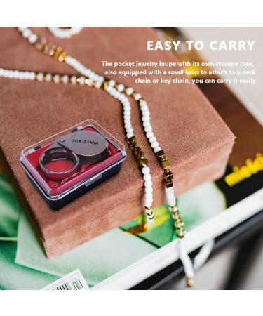 30x Pocket Jewelers Loupe Magnifier 21mm Foldable - Ideal for Gems, Diamonds, Coins, Stamps, Antiques and More - Buy Online on GoSupps.com