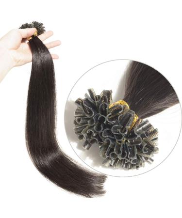 16" Pre Bonded Human Hair Extensions 0.5g*200 Strands #1B Natural Black (100g) - Buy Online on GoSupps.com