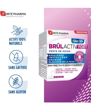 Fort Pharma - Br l'Activ Strong 50+ | Fat Burner Food Supplement - Degradation of Installed Fat | 60 Capsules - Buy Online on GoSupps.com
