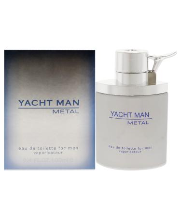 Myrurgia Yacht Man Metal toilette Spray for Men 3.40-Ounce Metal 3.4 Fl Oz (Pack of 1)