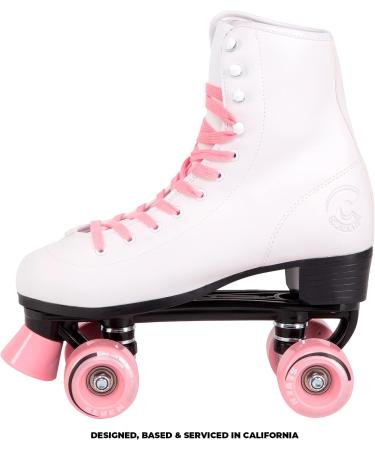 C SEVEN C7skates Quad Roller Skates | Retro Design Candy Pink Women's 7 / Youth 6 / Men's 6 - Buy Online on GoSupps.com