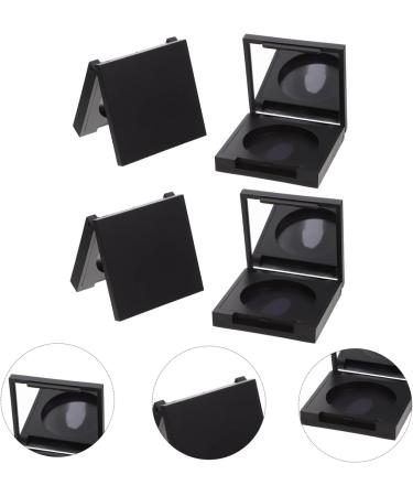 Healeved 4pcs Blush Box Eyeshadow Box Eyeshadow Supplies Empty Highlighter Case Eyeshadow Powder Plastic 5x5cm Black - Buy Online on GoSupps.com