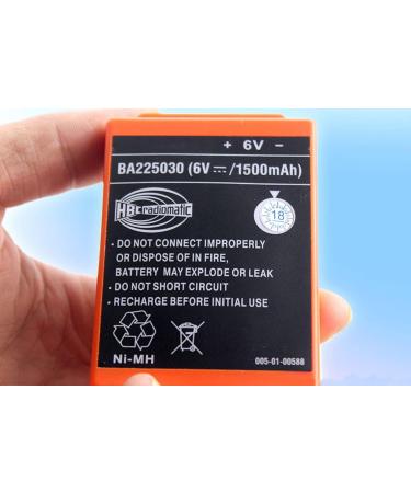 6V HBC Radiomatic BA225030 Ni-Mh Battery - 1500mAh for Crane Remote Control & Pump Truck | International Shipping Available - Buy Online on GoSupps.com