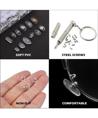 Wwyssz Glasses Repair Set - 12 Styles 60 Silicone Nose Pads 80 Screws & Tweezers for Eyeglasses & Sunglasses - Buy Online on GoSupps.com