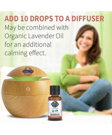 Buy Garden of Life Geranium Essential Oil 0.5 fl oz - 100% Organic Pure & Undiluted for Aromatherapy & Relaxation - Buy Online on GoSupps.com