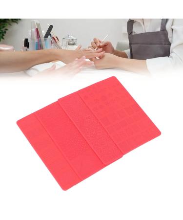 4-Piece 3D-Relief Nail Pressure Template Set | Soft Silicone Manicure & Nail Art Tool for DIY Salon Design - Buy Online on GoSupps.com