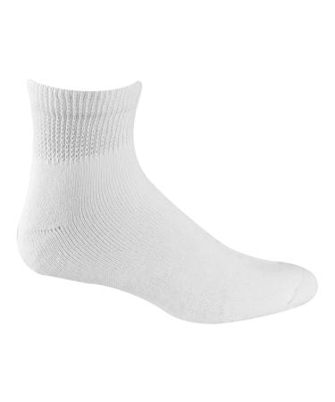 Dr. Scholl's Men's and Women's Diabetes & Circulator Socks - 1 Pair Pack - Unisex Non-Binding Moisture Management Ankle 7-12 White