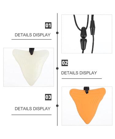 NUOBESTY 3pcs Shark Tooth Silicone Chew Necklace Set - Teething Chewy Toy for Boys and Girls - Buy Online on GoSupps.com