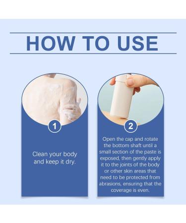 Anti Chafe Stick Body Anti Chafe Balm Waterproof Anti Chafing Cream Cycling Chafing Cream Anti Friction Stick Anti Chafing Stick for Sports and Protection Against Skin Friction - Buy Online on GoSupps.com