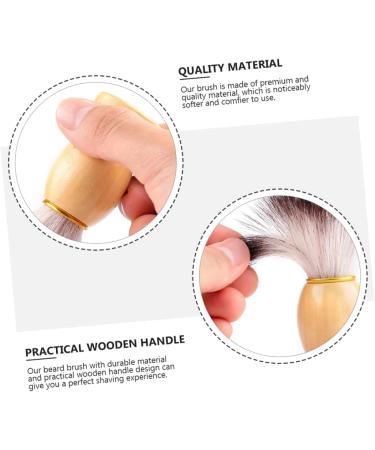 Angoily Vintage Wooden Handle Shaving Brush - Eco-Friendly Beard & Razor Brush for Men | Premium Roof Hair & Synthetic Fiber - Buy Online on GoSupps.com
