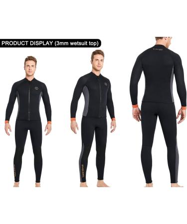 Wetsuit Pants and Tops Set 3mm Neoprene for Men, Large - Perfect for Diving, Surfing, Swimming - Black - Buy Online on GoSupps.com