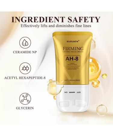 KUIRUNRX Firming Neck Cream natural neck firming cream and against wrinkles with roller firming neck cream to reduce wrinkles necklines and sagging skin 120 g - Buy Online on GoSupps.com