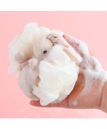 Shop Bath Sponge Shower Loofah Set - 2-Pack Kids Pink & Grey Rabbit Travel Sponges for Bathing - Buy Online on GoSupps.com