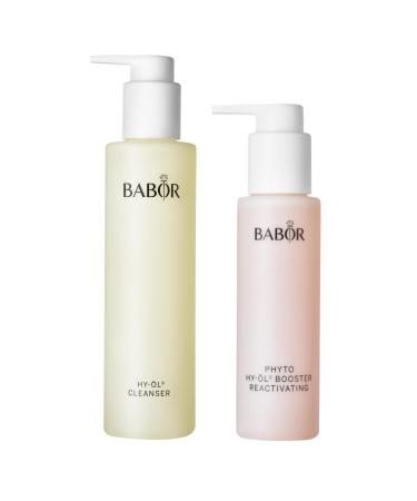 Babor Hy-Oil Cleanser for every skin type care oil for daily facial cleaning make-up remover vegan formula with vitamin E 1 x 200 ml market launch 2023 bundle with booster reactivating