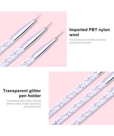 Buy Steelwingsf Nail Liner Brush Set - Professional UV Gel Nail Art Brushes (3pcs) | Easy to Use for Stunning Designs - International Shipping Available - Buy Online on GoSupps.com