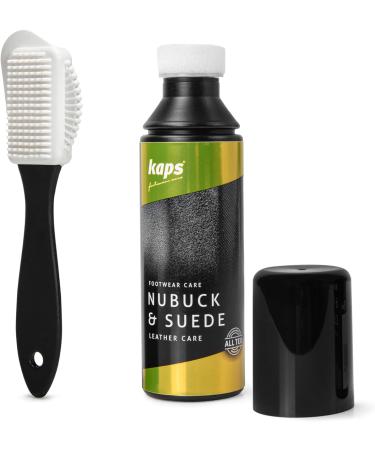 Kaps Leather Conditioner & Colour Restorer for Nubuck & Suede | Sponge Applicator & Shoe Brush Included | Softener for Shoes & Accessories - Buy Online on GoSupps.com