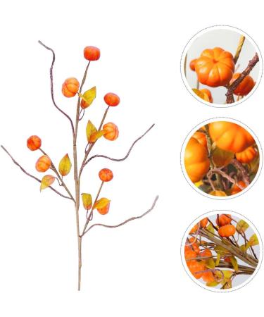 HOMSFOU 12 Pcs Artificial Pumpkin Branch Maple Leaf Branch Pumpkin Berry Picks Thanksgiving Pumpkin Branch Fall Pumpkin Picks Halloween Pumpkin Branch Autumn Foam Artificial Flower - Buy Online on GoSupps.com