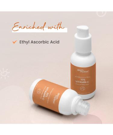 10% Vitamin C Face Serum - Brightens & Hydrates Skin | Ethyl Ascorbic Acid - 30ml | Glowing Complexion & Radiant Skin - Buy Online on GoSupps.com