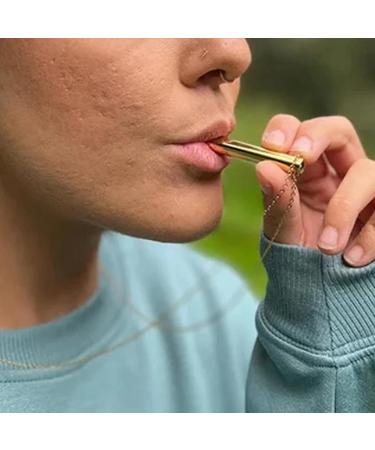 Quit Vaping Necklace | Stainless Steel Breathing Necklace to Quit Vaping | Spiritual Breath Necklace Stylish Stress Necklace for Breathwork Stress Relief Breathing Exercise Utoya Gold - Buy Online on GoSupps.com