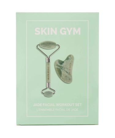 Skin Gym Jade Facial Roller & Gua Sha Set for Anti-Aging | Wrinkle Reduction & Face-Lift Beauty Tool - Buy Online on GoSupps.com