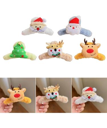 xbiez Plush Hair Claw Clip for Kids Adult Christmas Festival Party Hairclip Girl Hair Barrettes Crab Hair Clip Party Headdress Blue santa claus - Buy Online on GoSupps.com