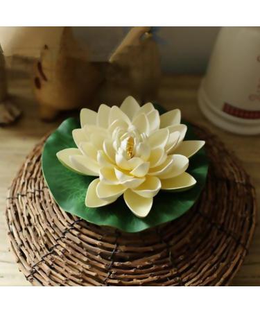 Buy Vectexi Artificial Plastic Lotus Flowers - Floating Water Lily Ornaments for Aquarium & Pond - Set of 3 White - Buy Online on GoSupps.com