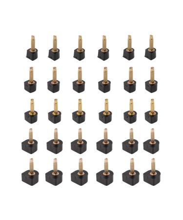 sansheng 30 PCS Shoe Repair Stiletto Replacement Heels Tips, High Heel Shoe Repair Tips Taps Dowel Lifts Replacement (Black)5 Different Sizes Black/30pcs