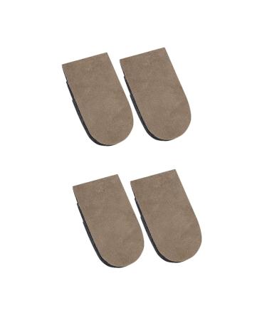 FOMIYES 2 Pairs Inner Heightening Half Pad Supple Heel Insoles Inner Heightened Cushions Unisex Heightened Heel Pads Orthopedic Heel Supplies Suede Increased Men and Women