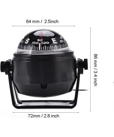 Digital Marine Compass  Adjustable Military Digital Marine Ball Night Vision Compass for Boat Vehicle (Black) - Buy Online on GoSupps.com