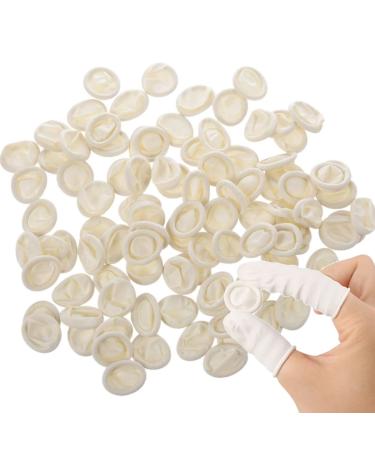 Rubber Finger Cots 200pcs Disposable Natural Finger Cots Latex Anti-static Finger Covers Nail Art Gloves