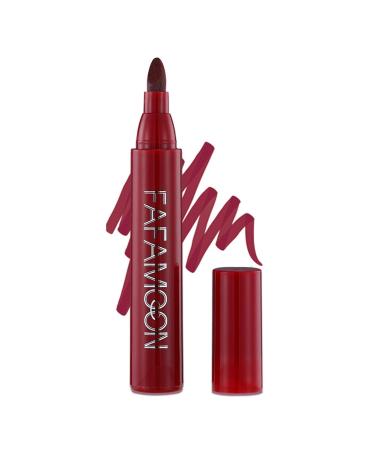 Lip Marker Stain Pen - Waterproof Matte Lip Marker with Coconut Oil and Aloe | Precise Chisel Tip Lip Marker Highly Pigmented Lip Makeup Pen Smudge Proof Long Lasting Lip Color Ukuding 04#