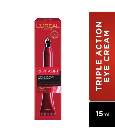 L'Oreal Paris Revitalift Triple Action Eye Cream 15ml - Targeted Eye Treatment - Buy Online on GoSupps.com