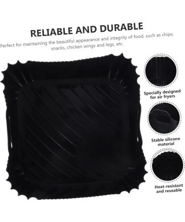 Zerodeko Air Fryer Pad Air Fryers Household Silicone Pot Wok Silicone Air Fryer Basket Baking Mat Foldable Black 22X6CM - Buy Online on GoSupps.com