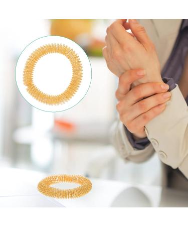 HEALLILY Gold Massage Acupressure Rings for Wrist - Ideal for Adults & Children | International Shipping Available - Buy Online on GoSupps.com