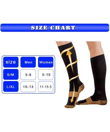 iSpchen Sporty Compression Stockings - Copper Fiber Vein Support - Black | International Shipping - Buy Online on GoSupps.com